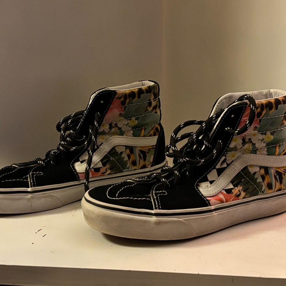 Floral High-Top Sneakers